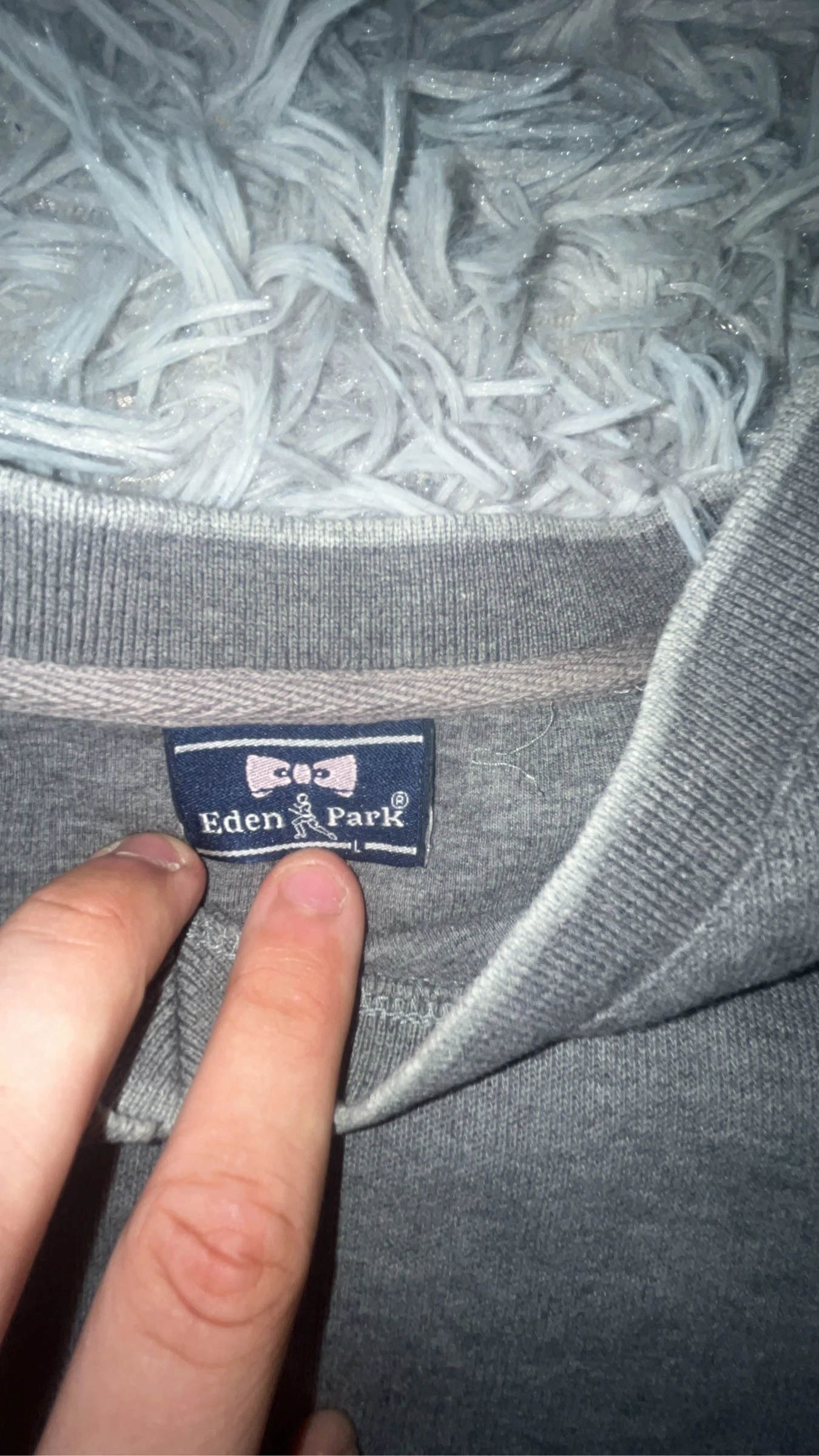 Dun sweatshirt / T-shirt Eden Park grijs V-hals - Maat L – photo 3
